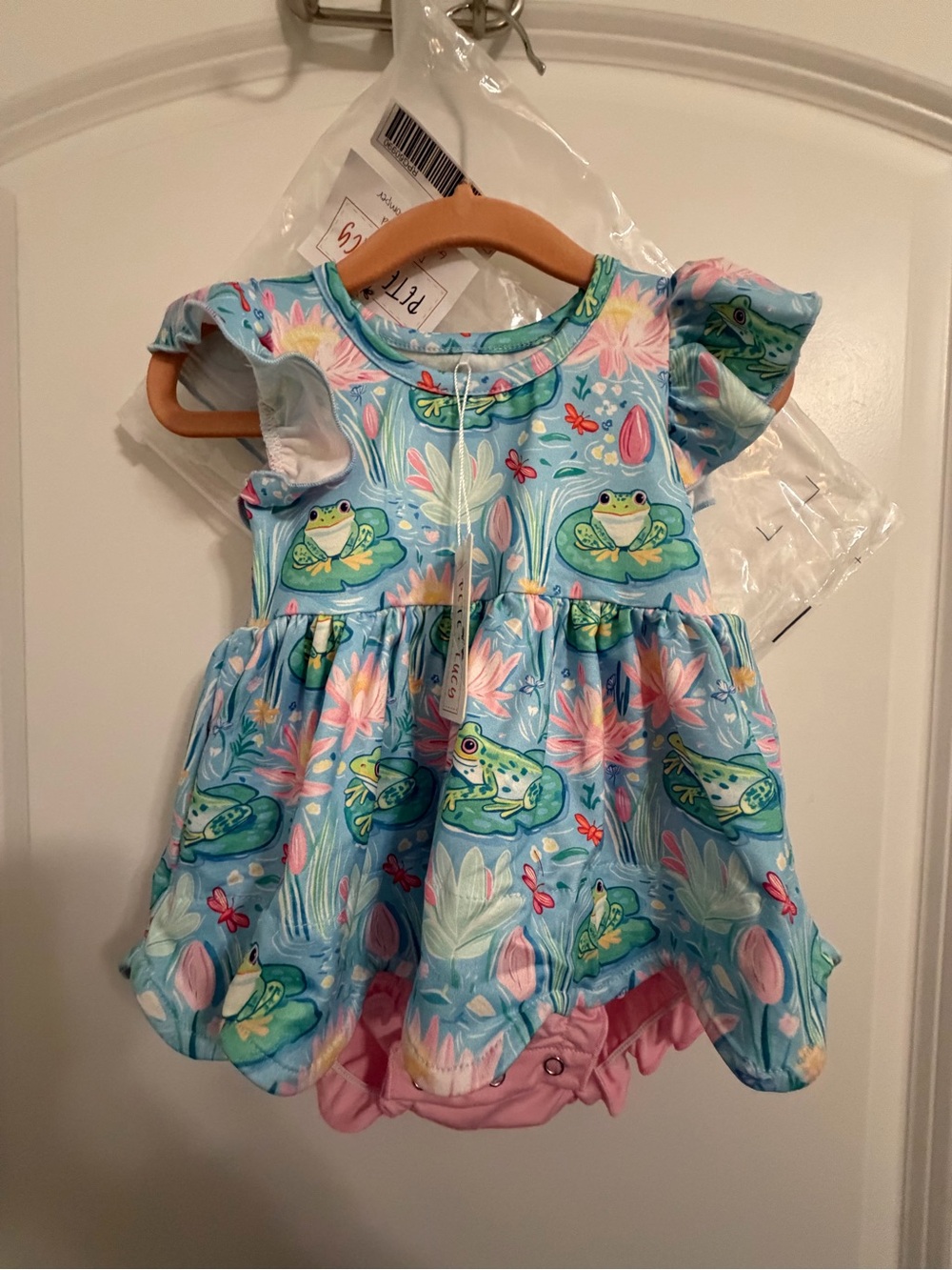 PETE + LUCY PREPPY POND GIRL INFANT ROMPER SIZE 6-9 MONTH